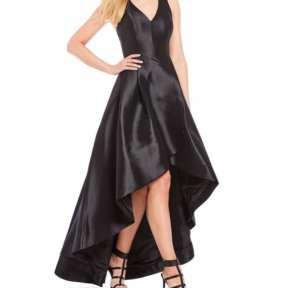 Black high low dress